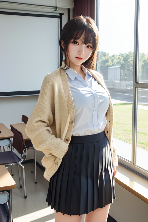 japaneseStyleRealistic_v20 result for Classroom Character