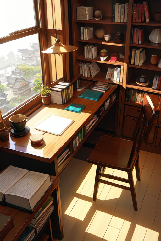 meinamix_v5Final result for Warm Study Room